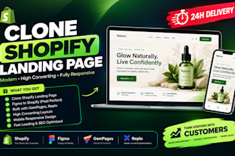 redesign or clone shopify landing page in gempages
