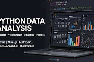 perform expert python data analysis and visualization