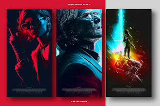 design a unique film poster, movie poster or theatre poster