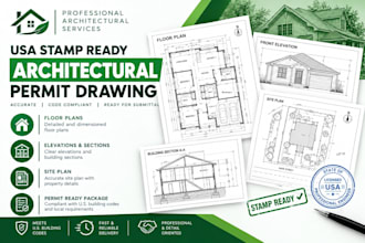 create USA stamp ready architectural permit drawings