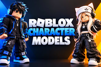 create custom roblox character models, roblox avatars, rigs, accessories, assets