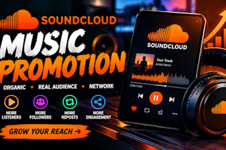 promote your soundcloud music, organic soundcloud promotion though my network