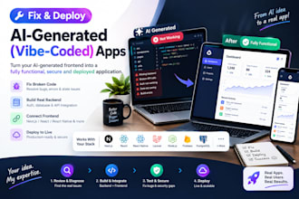 fix your vibe coded ai app, build backend and deploy it