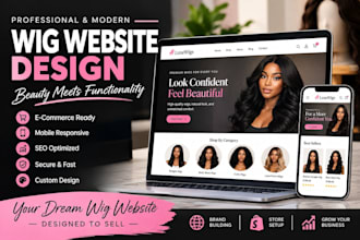 build a professional wig website or wig store