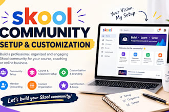 build, set up and customize your skool community