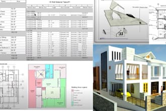 create revit construction drawing, architectural plans and bim models