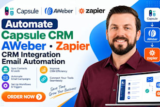 do capsule CRM aweber zapier CRM integration email automation sales pipeline