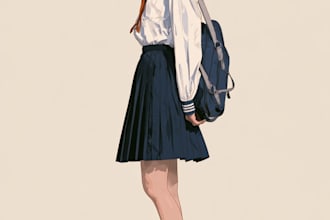 anime character an illustration and anime character
