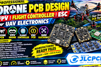 design drone pcb, fpv flight controller esc, manufacturing ready uav electronics