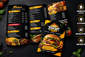 design food flyer, restaurant menu and menu design