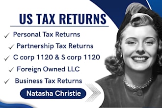 prepare and efile US tax returns for individual and business 1040, 1120, 1065