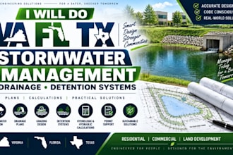 do va fl tx design stormwater management drainage detention systems