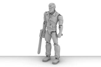 create custom 3d character toy, articulated action figure and collectible