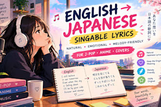 translate english lyrics into singable japanese