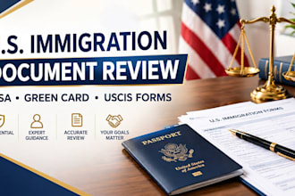 review your US immigration documents, visa or green card application