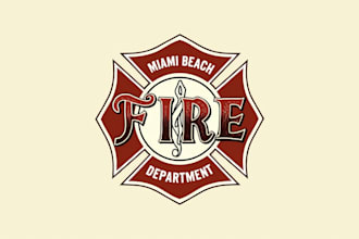 do make miami beach fire department vintage logo design