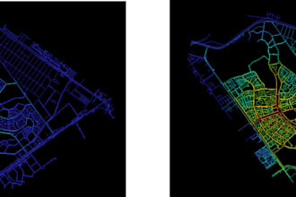 build interactive map showing accessibility and street network flow