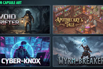 design steam capsule art game capsule art and steam header