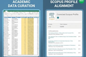 curate academic data clean scopus profiles and organize research spreadsheets