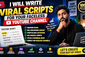 write viral scripts for your faceless youtube channel