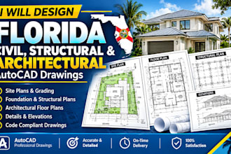 design florida civil, structural and architectural autocad drawings