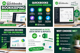 do quickbooks bookkeeping, invoices, data entry and financial reports