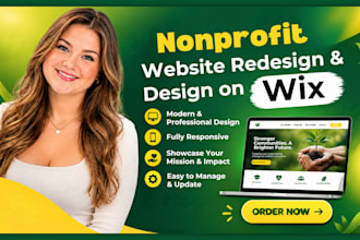 nonprofit website, donation website, charity website, ngo website on wix