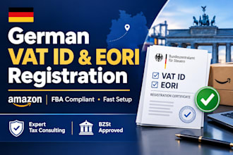 register your german vat id, eori number for amazon fba sellers