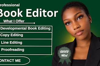 professionally proofread developmental line copy edit your book