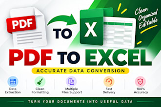 convert PDF files into clean and editable excel spreadsheets