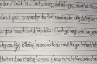 write neat handwritten notes, assignments, and study documents
