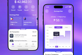develop exchange website and app, trading app, fintech app, cryptocurrency app