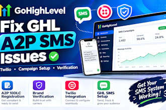 fix gohighlevel a2p chatbot 10dlc ghl twilio SMS registration campaign setup