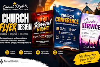 create modern church flyers for events and ministry programs