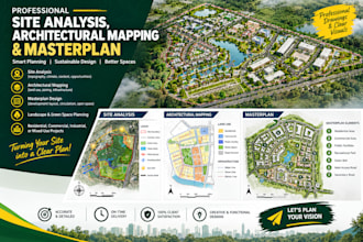 do site analysis, architectural mapping and master plan