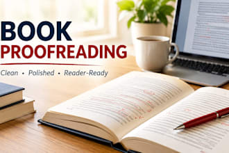 professionally proofread your book or manuscript