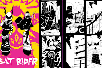 do manga comic book illustration, manga book cover and manga art