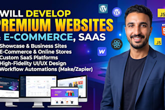 build a premium showcase website, ecommerce store or saas