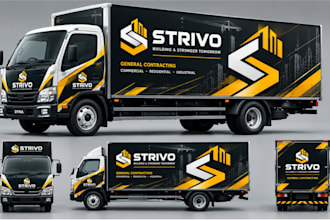 design a professional truck wrap and commercial vehicle wrap