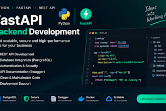build a fastapi rest API backend with python
