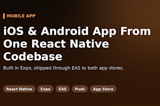 build your ios and android app with react native and expo