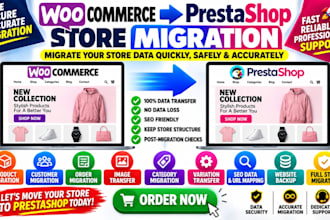 migrate woocommerce to prestashop with product customer order data migration