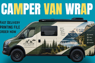 design camper van wrap and van wrap,vehicle wrap,