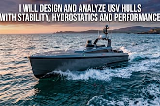 design and analyze usv hulls with stability hydrostatics and performance