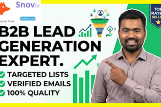 targeted b2b lead generation and linkedin lead research for email list building