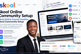 skool online community setup skool online course creation skool community setup