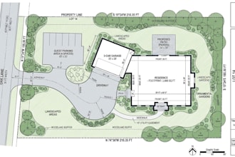 create detailed subdivision plan, property layout and development site plan
