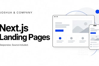 build a responsive nextjs landing page for your business