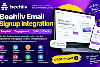 beehiiv email signup integration template engagement optin marketing page funnel