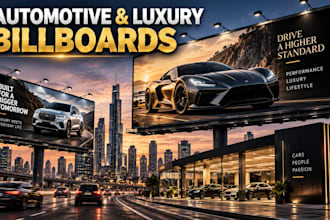 design automotive and luxury billboard advertisements